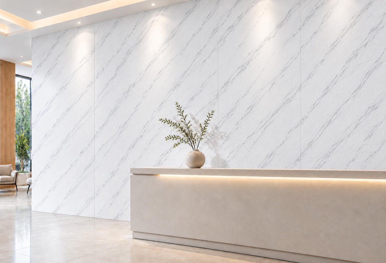 Marble-Effect Wall Sticker — Application inspiration