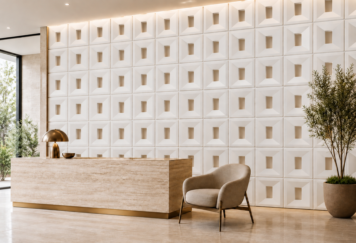 White Openwork Decorative Panel — Application inspiration